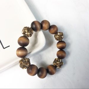 J. Crew Jewelry - J. Crew Wooden Bead Stretch Bracelet J. Crew Jewelry - J. Crew Wooden Bead Stretch Bracelet